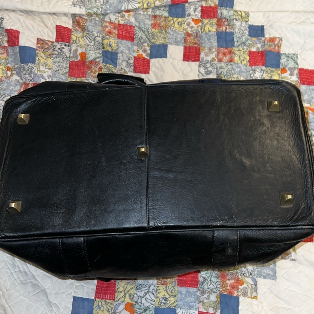 Vintage Frye black leather duffle bag - Picture 6 of 12
